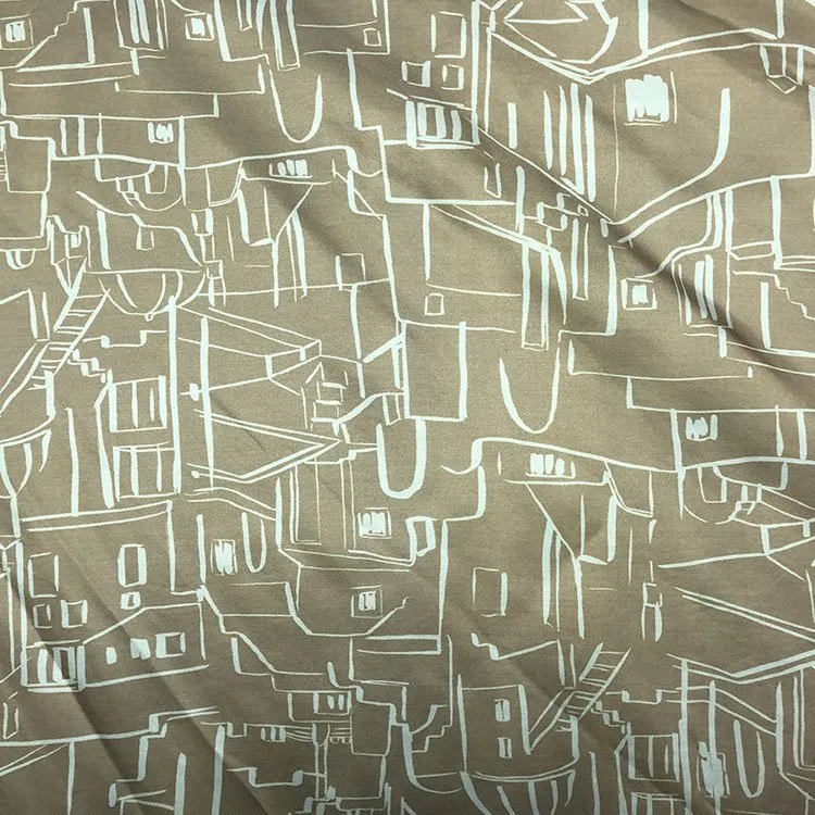 Lined Rayon Thiab Sateen Printing Clothes Fabrics